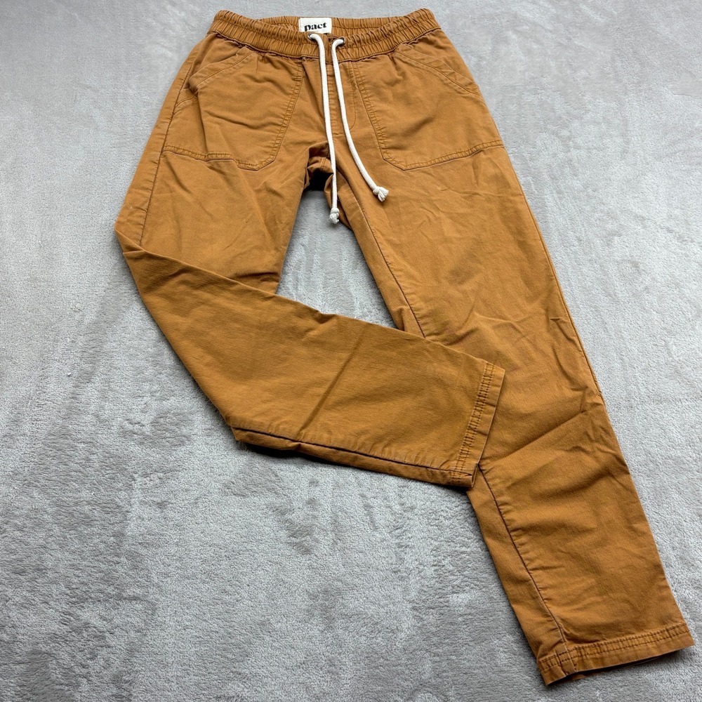Pact Jogger Pants Womens XS Ochre Organic Cotton Casual Boho Loungewear Gorpcore